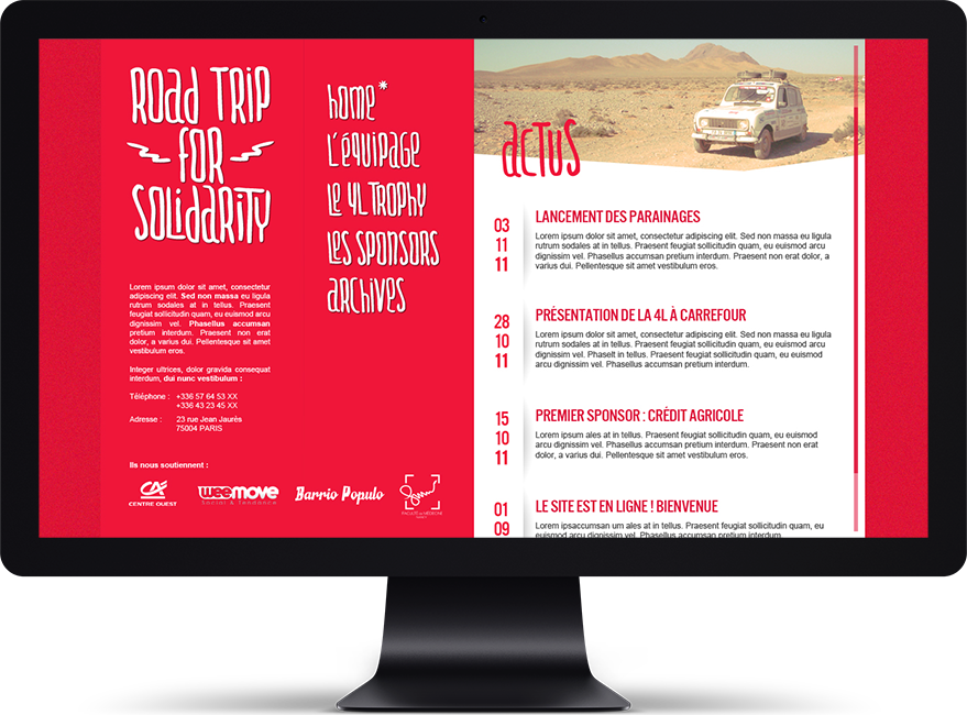 Visuel projet Road Trip For Solidarity