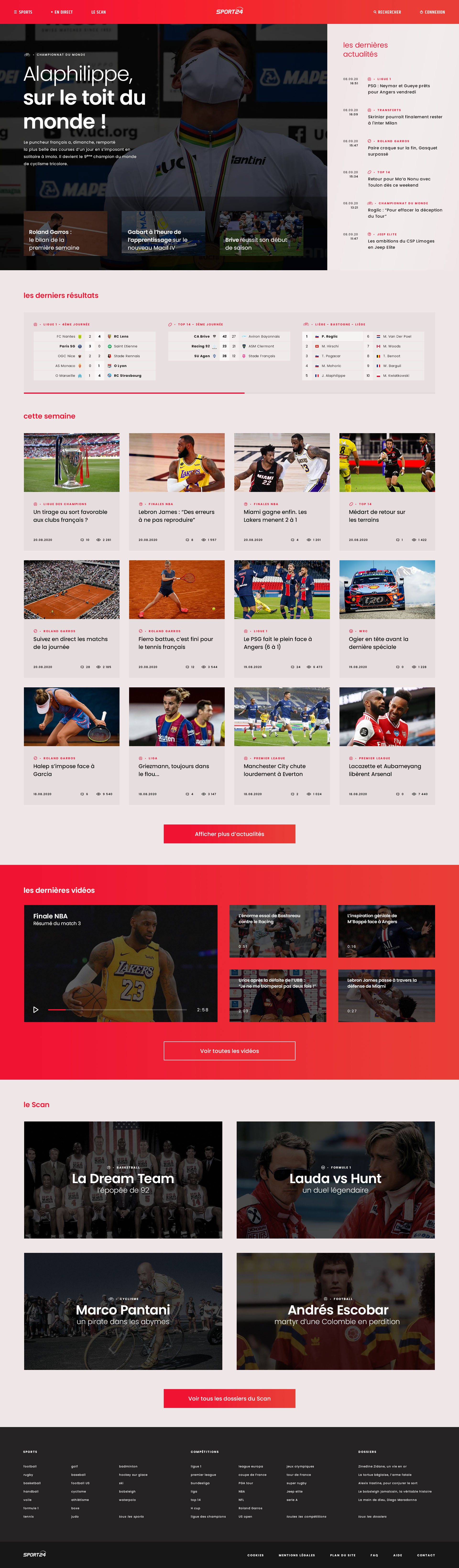 Visuel homepage Sport24